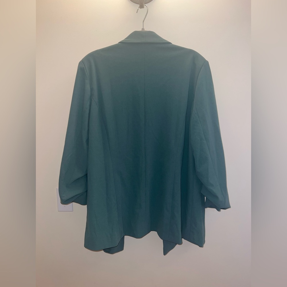 Fashion Nova The Celine Blazer Sage Green Open Front‎ Jacket – Size 2X NWT - Picture 2 of 9